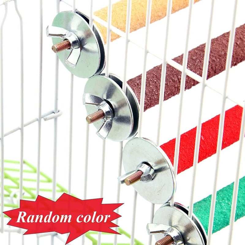 Hamiledyi Parrot Perch Stand Toy, Bird Cage Perch Toy,Natural Paw Grinding Stick for Small Parrots, Parakeets, Cockatiels, Lovebirds Chewing Stick(S) - Image 3